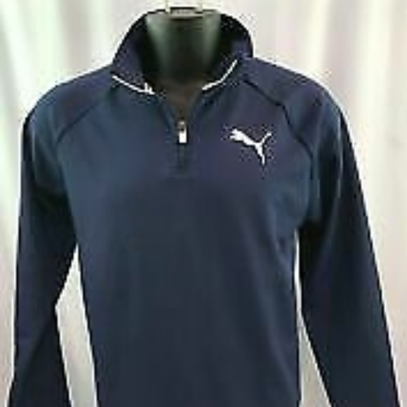 Puma® Men’s Active ¼ Zip Pullover, Blue, NWOT - Picture 3 of 7
